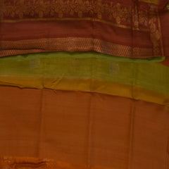 Benerasi tussar georgette lemon yellow green mix combination saree