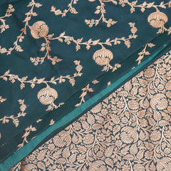 Art Silk benarasi shot blue saree with jari boarder