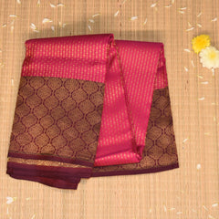Kanchi silk magenta saree with jari boarder