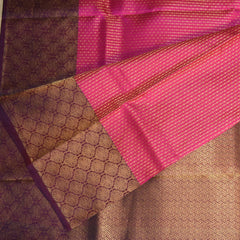 Kanchi silk magenta saree with jari boarder