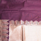 Semi Silk Cotton Purple saree with jari boarder