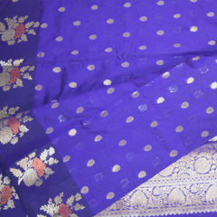 Semi Silk Blue saree with Jari boarder