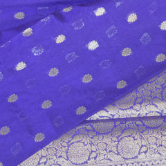 Semi Silk Blue saree with Jari boarder