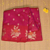Semi Silk Rani Pink saree with jari boarder
