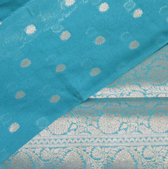 Semi Silk Rama green saree with jari boarder