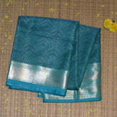 Semi Silk Sky blue saree with jari boarder