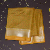 Semi Silk yellow saree with jari boarder
