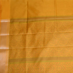 Semi Silk yellow saree with jari boarder