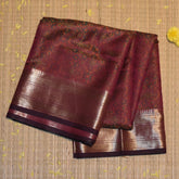 Semi Silk Megenta saree with jari boarder