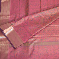 Semi Silk Megenta saree with jari boarder