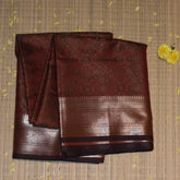 Semi Silk Maroon saree with jari boarder