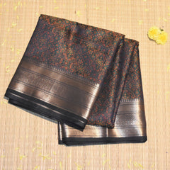 Semi Silk Blue Saree with jari boarder