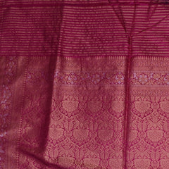 Banarasi Pink Saree With Jari Boarder with Blouse