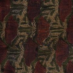 Tussar Silk Rustic Maroon Saree with Blouse