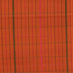 Kanchipuram Silk Rust Red Saree with Blouse