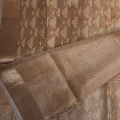 Semi Silk Cotton Cream saree with jari boarder