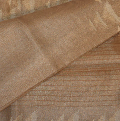 Semi Silk Cotton Cream saree with jari boarder
