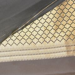 Benarasi Crepe Silk saree black saree with flower motifs