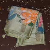 Mashroo silk light green with jari boarder