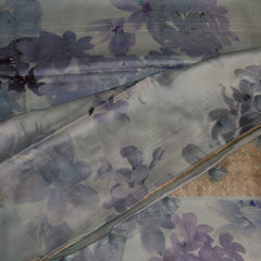 Mashroo silk sky blue saree with jari bird motifs
