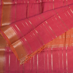Semi Georgette pink saree with jari boarder