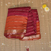 Semi Georgette rani pink saree with jari boarder