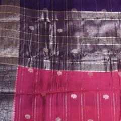 Semi Silk Cotton Pink saree with jari boarder