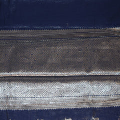 Semi Silk Cotton Navy blue saree with jari boarder