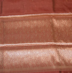 Semi Tissue peach saree with jari boarder