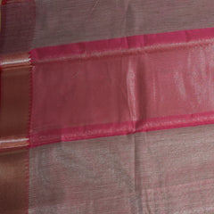 Jute silk sea green saree with jari boarder