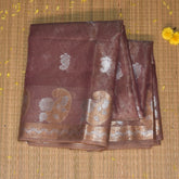 Semi Silk Cotton Baby pink saree with jari boarder