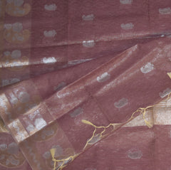 Semi Silk Cotton Baby pink saree with jari boarder