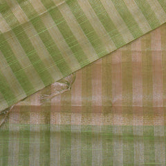 Semi Organza light green saree with gold jari boarder