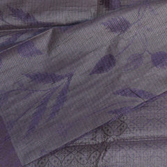 Semi Silk Cotton purple saree with jari boarder