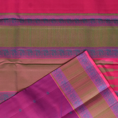 Kanchipuram Silk Dark Magenta Saree with Blouse