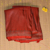 Semi Silk Red saree with jari boarder