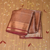 Cora tissue Maroon saree with full gold jari