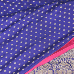 pure benarasi crepe saree navy blue saree with jari boarder