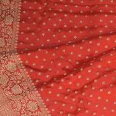 Pure silk benarasi Red and Pink saree with jari boarder