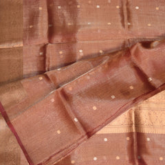 Tissue silk saree Maroon saree with jari boarder