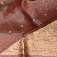 Tissue silk saree Maroon saree with jari boarder