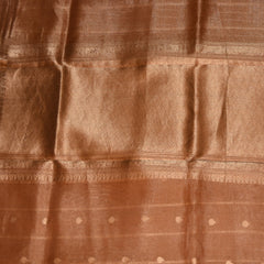 Tissue 3525.Rs-11450 Orange saree with jari border