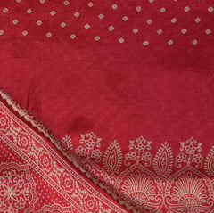 modal silk ajrak pink saree with floral print