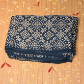 Modal semi silk Deep shape blue saree with floral print