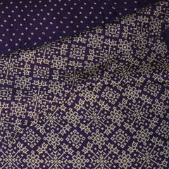 Modal semi silk Purple saree with floral print