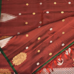 Gadwal pure silk Maroon saree with jari boarder