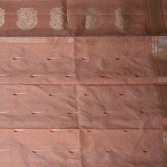 Gadwal pure silk Onion colour saree with paithani pallu and jari boarder