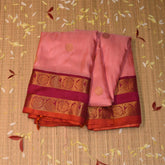 Gadwal pure silk pink saree with jari boarder