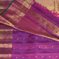 Gadwal pure silk purple saree with jari boarder