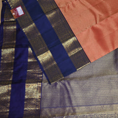 Kanchivaram Pure silk Red saree with full Jari gap boarder